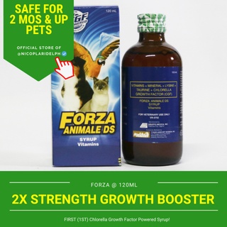 Forza Blue Animale DS to Promote Height and Weight Growth of Dogs, Cats, Birds, and Horse (120ml)
