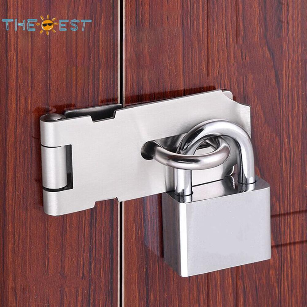 Stainless Steel Anti Theft Hasp Staple Shed Latch Door Lock Padlock