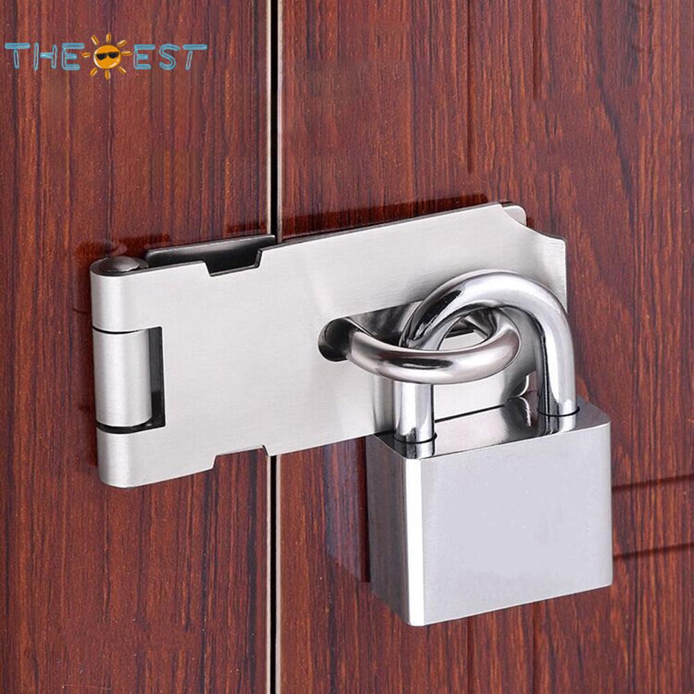 Stainless Steel Anti Theft Hasp Staple Shed Latch Door Lock Padlock ...