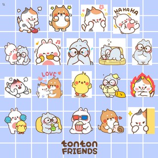 Tonton And Friends 35pcs Matte Laminated Stickers 