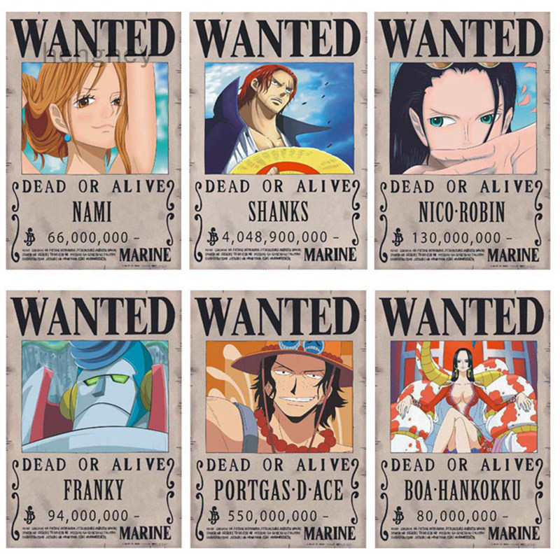 Anime One Piece Wanted 24 Posters In A Set 24 Wanted Posters Shopee Philippines