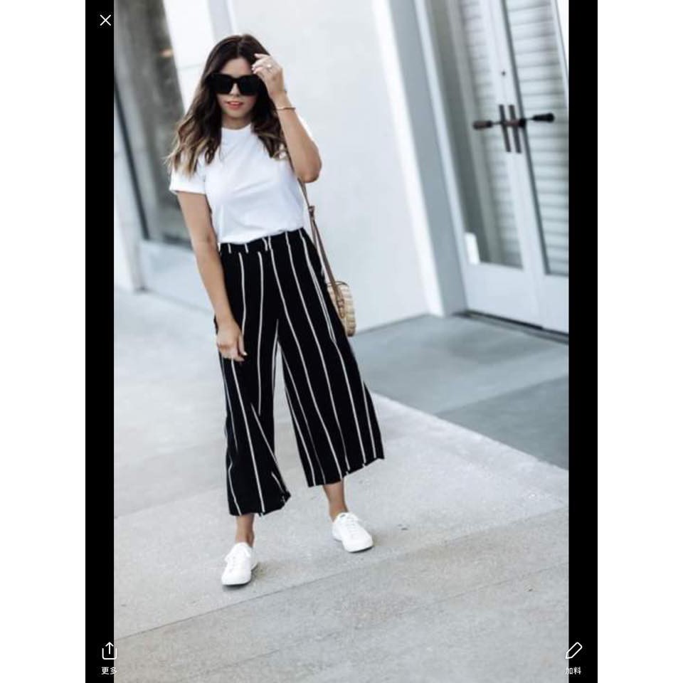 black and white striped square pants