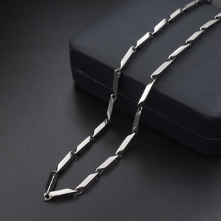 Width 3mm Stainless Steel Rolo Chain High Quality  Silver Color Bamboo Chain Necklace Men Jewelry 20” 22” 24” #2