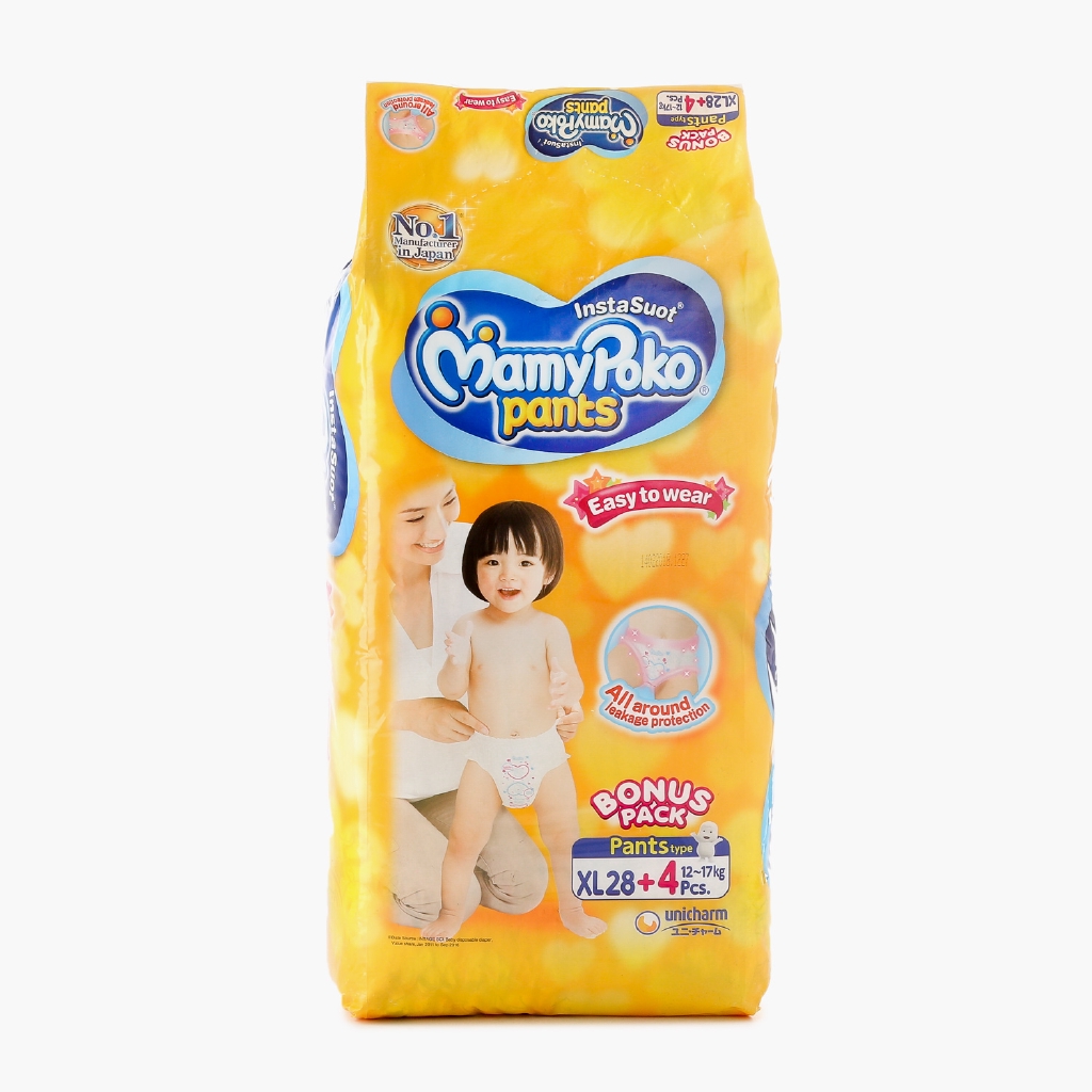 Mamy Poko Easy to Wear Diaper Pants Extra Large 28pcs ...