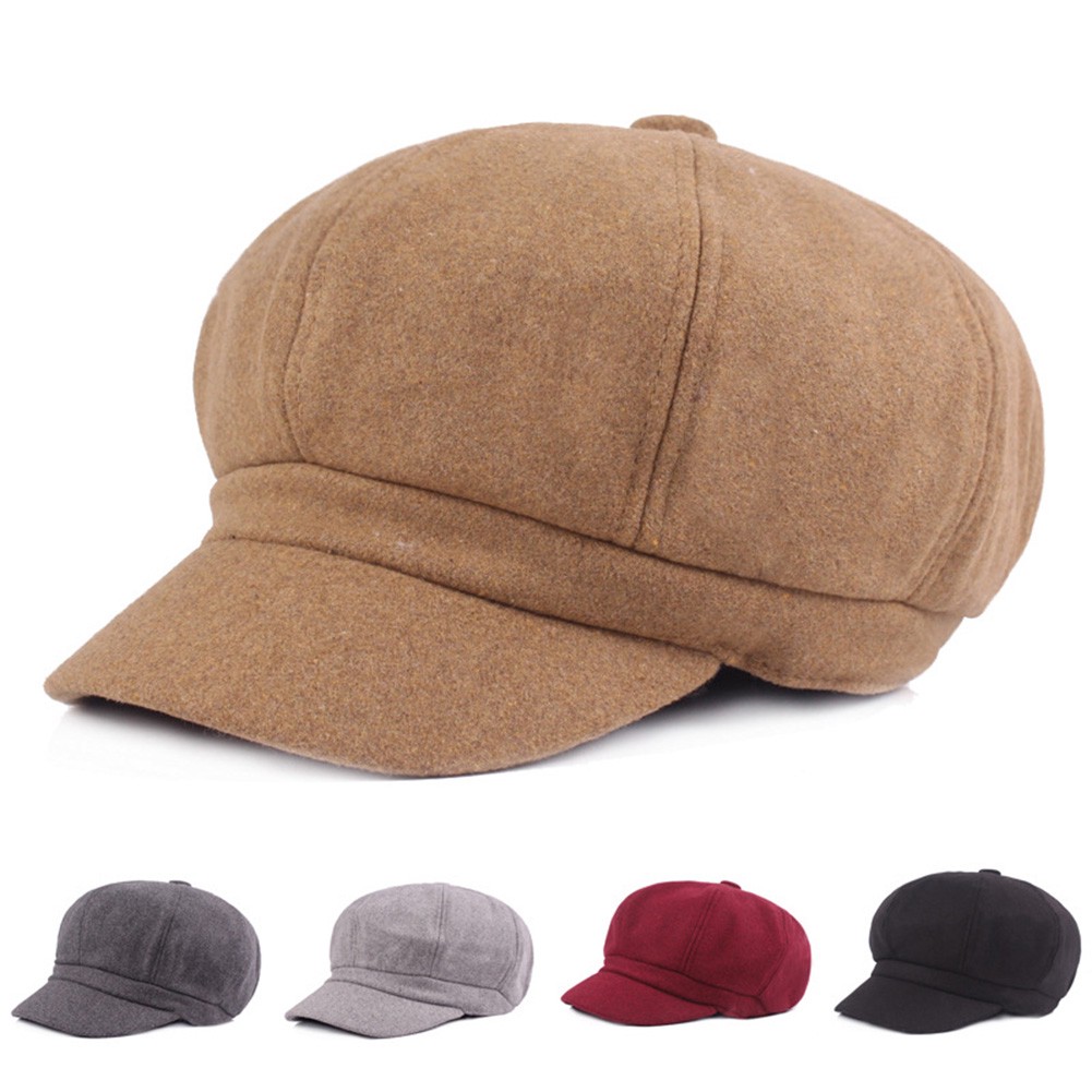 Women's Octagonal Cap Newsboy Cabbie Cap Casual Beret Hat | Shopee ...