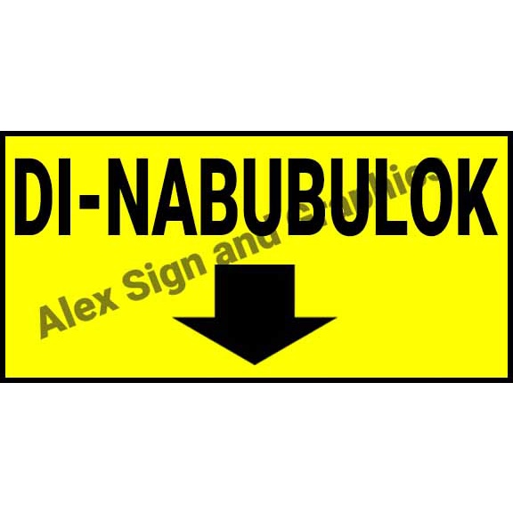 Di-Nabubulok PVC Signage - 3.75 x 7.5 inches | Shopee Philippines