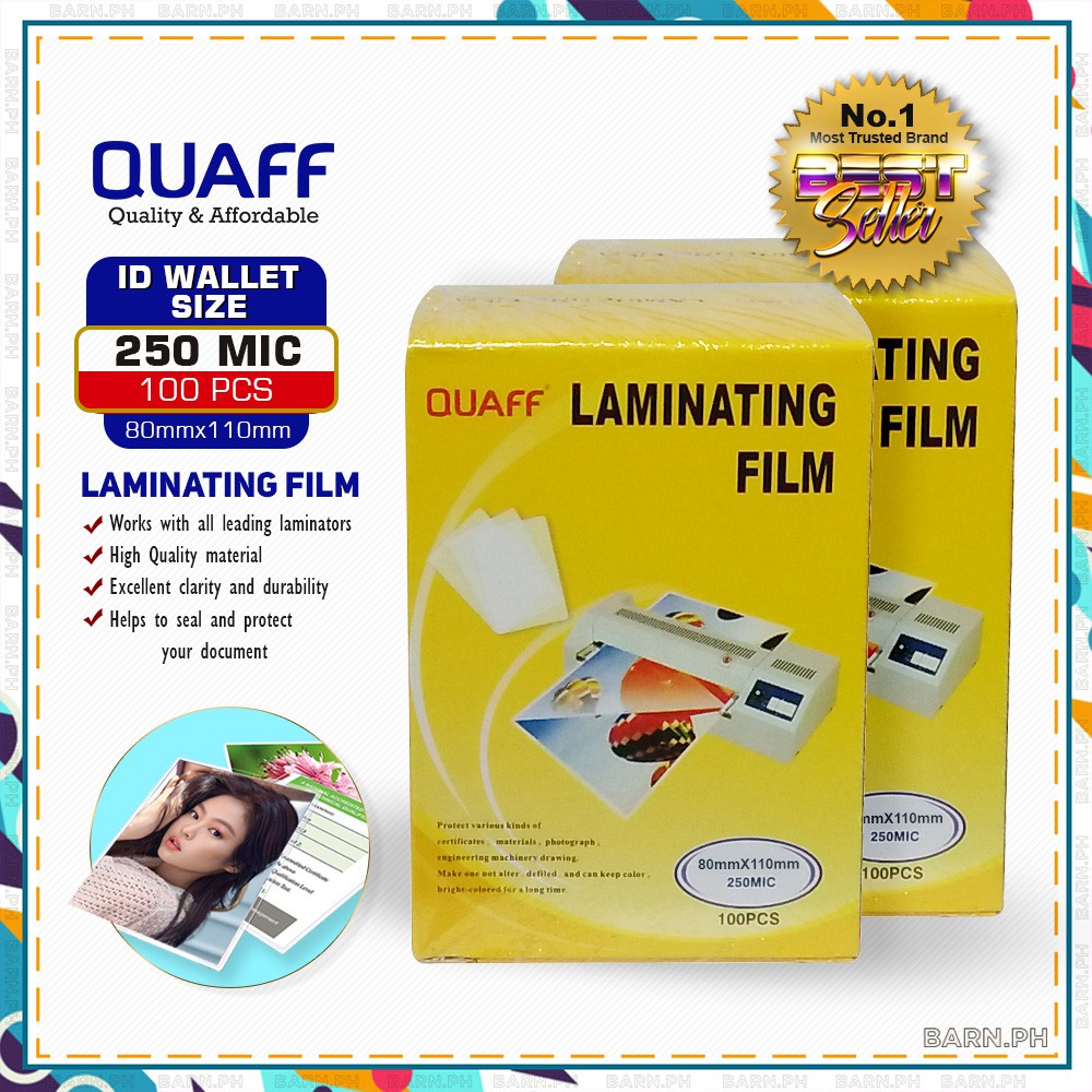 QUAFF LAMINATING FILM 80*110MM 250 MICRON Shopee Philippines
