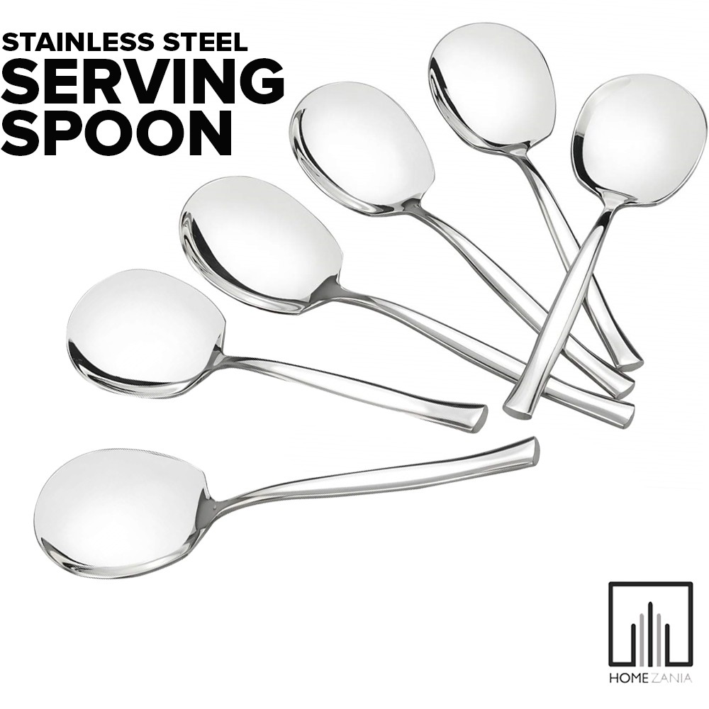 6Pieces Stainless Steel Buffet Serving Spoon, Large Serving Spoon