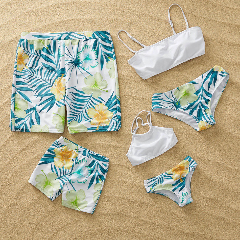 bikini and shorts matching set