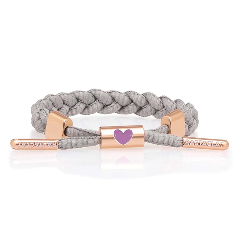 RASTACLAT Women's Braided Bracelet I Love U Light Grey (S/M) Shopee