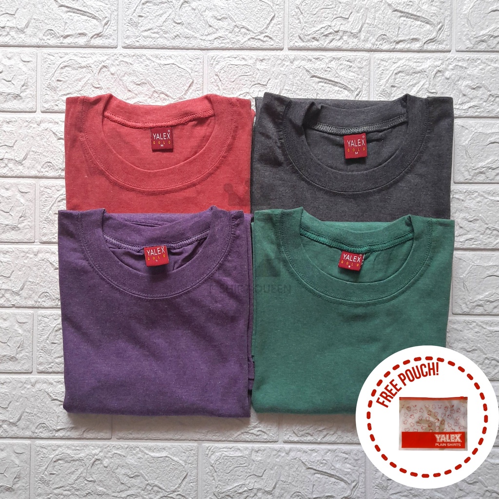 YALEX RED LABEL Round Neck Plain T-shirt UNISEX - ACID COLORS | Shopee ...