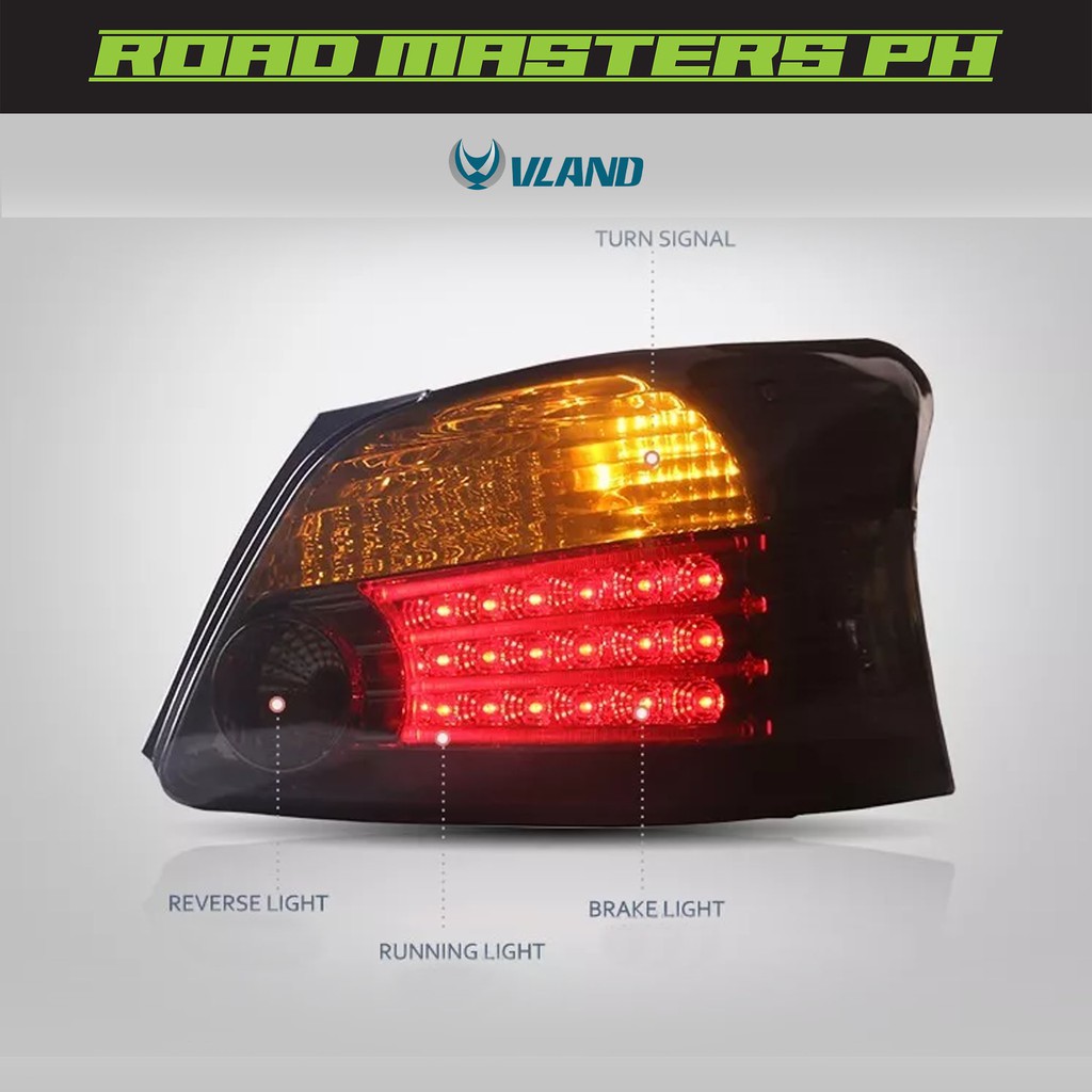 Tail Lights For Toyota Vios 2008-2013 - Black Smoked Lens [ Original