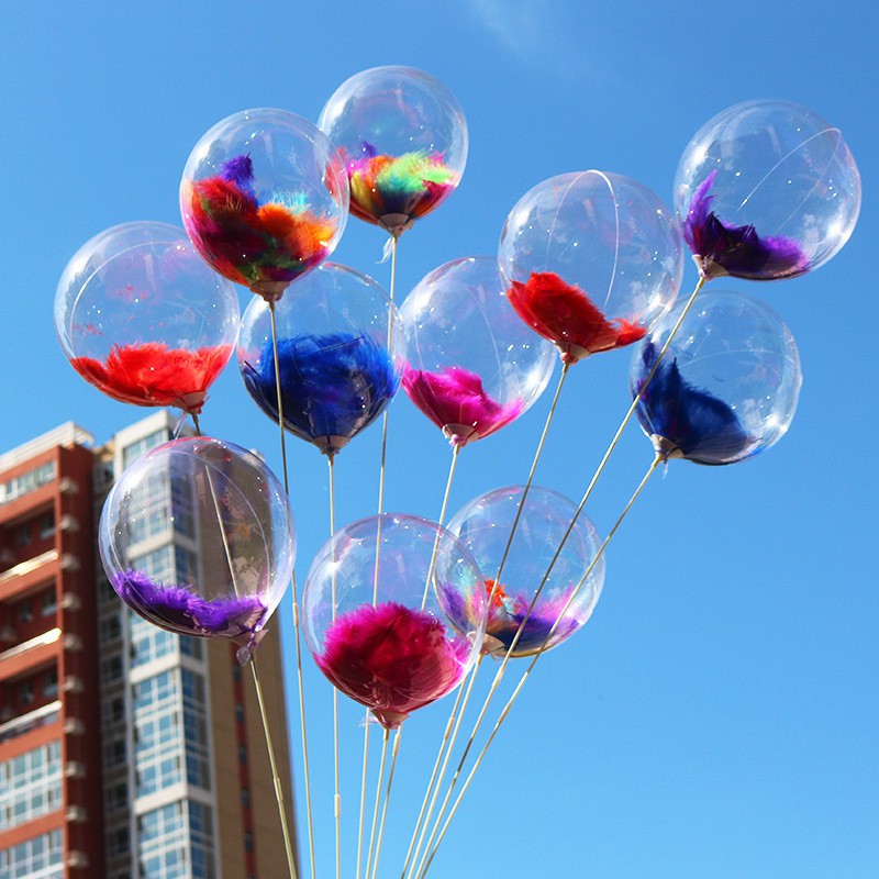 100pcs Feather BOBO Balloon DIY Decorations Wedding Birthday Family