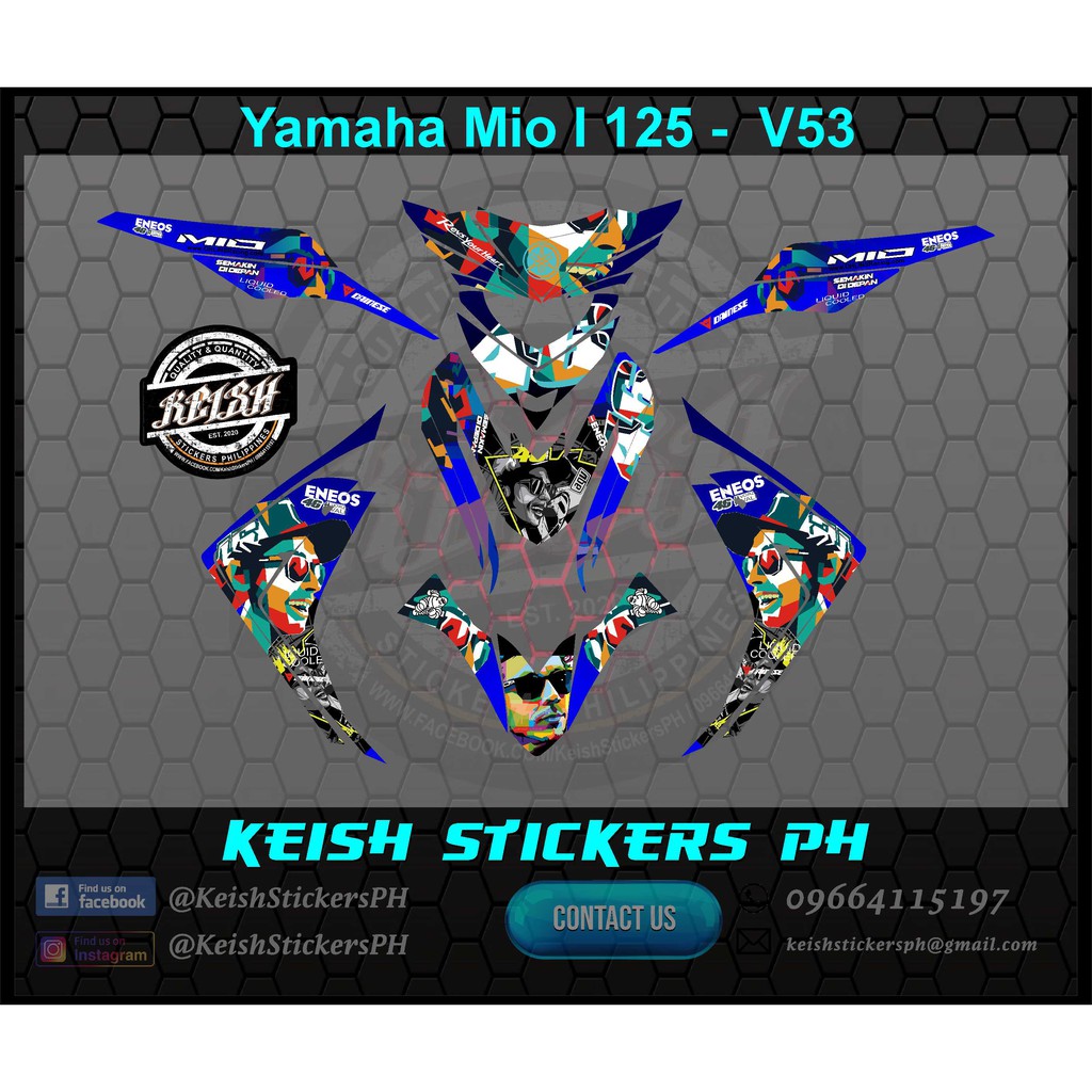 Decals for Yamaha Mio I 125 - V53 | Shopee Philippines