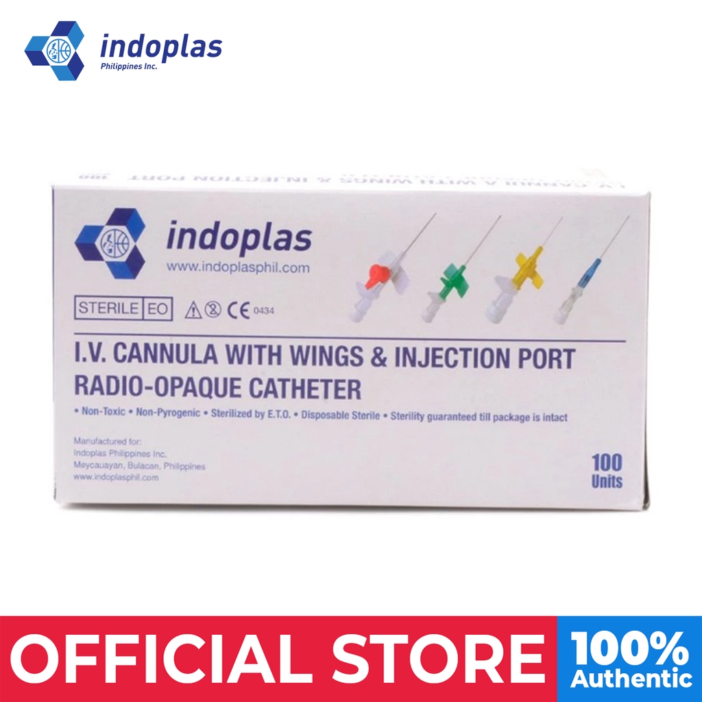 Indoplas 16G IV Cannula W/ Wings & Injection Port - Box Of 100 | Shopee ...