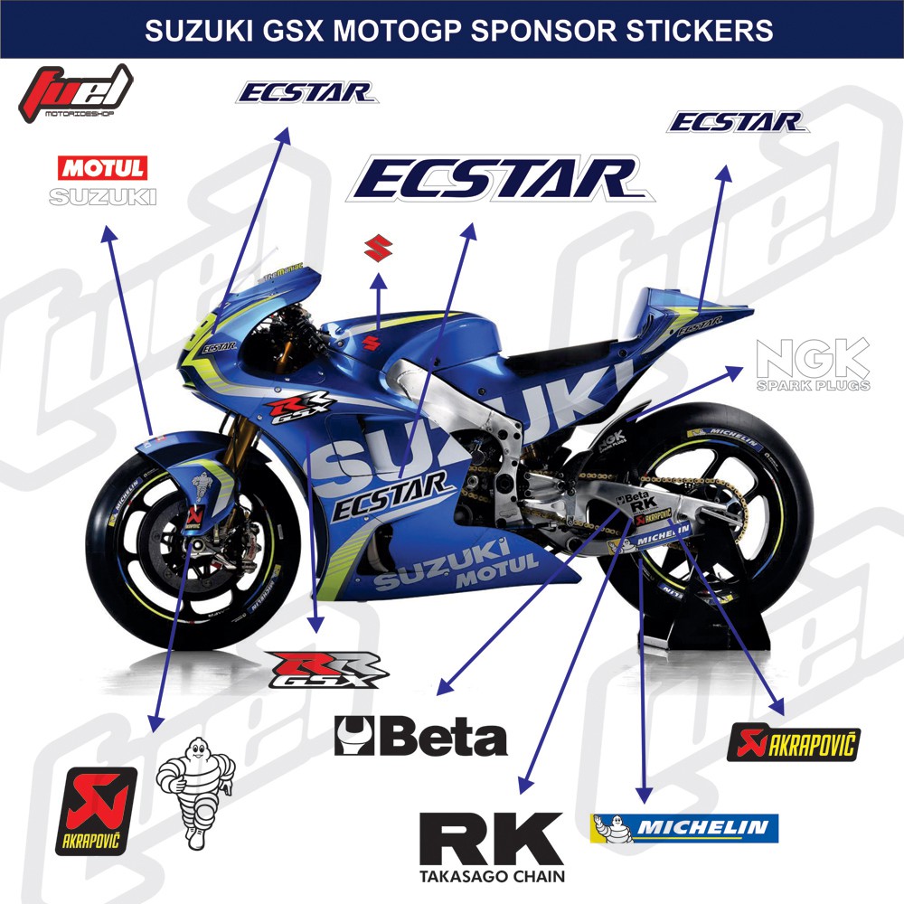 Race Stickers Kit Suzuki MotoGP 2016