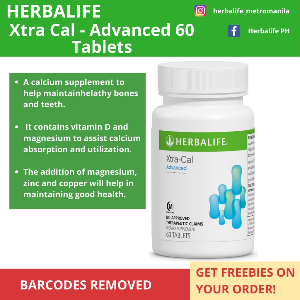 HERBALIFE Xtra Cal Advanced 60 Tablets Shopee Philippines