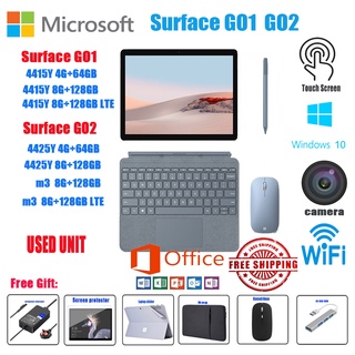 Microsoft Surface Go1 Go2 2-in-1 pc Tablet（Win10 or win11 system）Intel Pentium Gold 4415Y/4425Y，Core M3（8100Y)  4G/8G RAM 64GB/128GB SSD 10.5