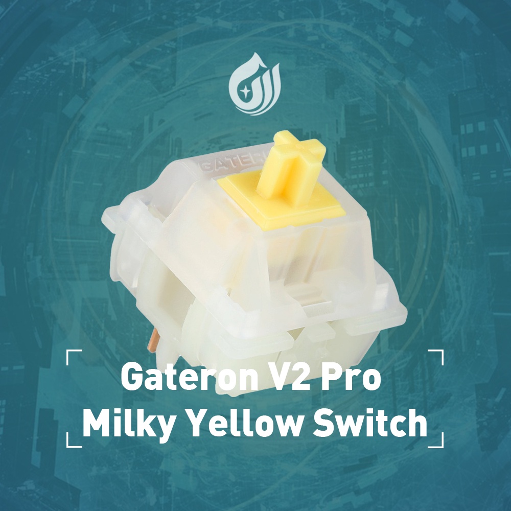 10 PCS/BOX Gateron V2 Pro Milky Yellow Mechanical Keyboard Switch ...