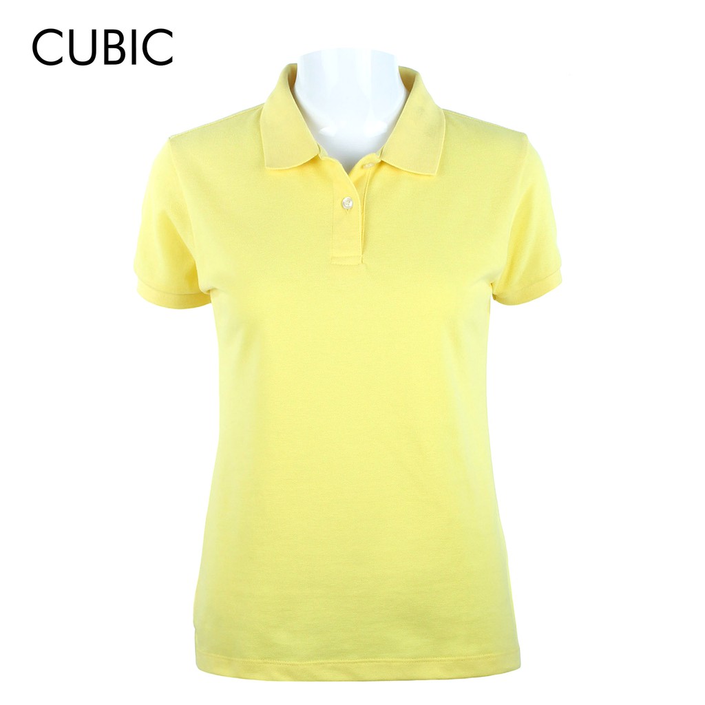 ladies yellow polo shirt