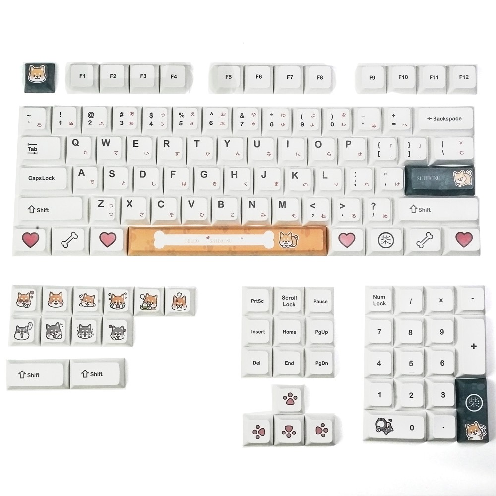 MechZone 116 Keys Shiba Inu Keycap Set XDA Profile PBT DYE ...