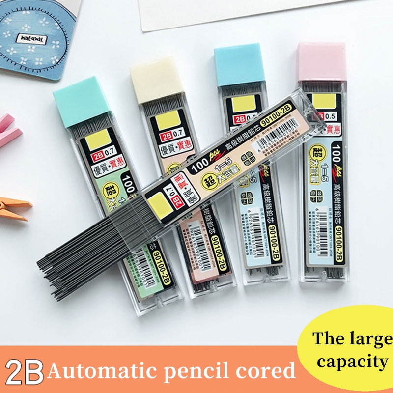 100Pcs/box graphite lead 2b mechanical pencil refill pencil leadES 