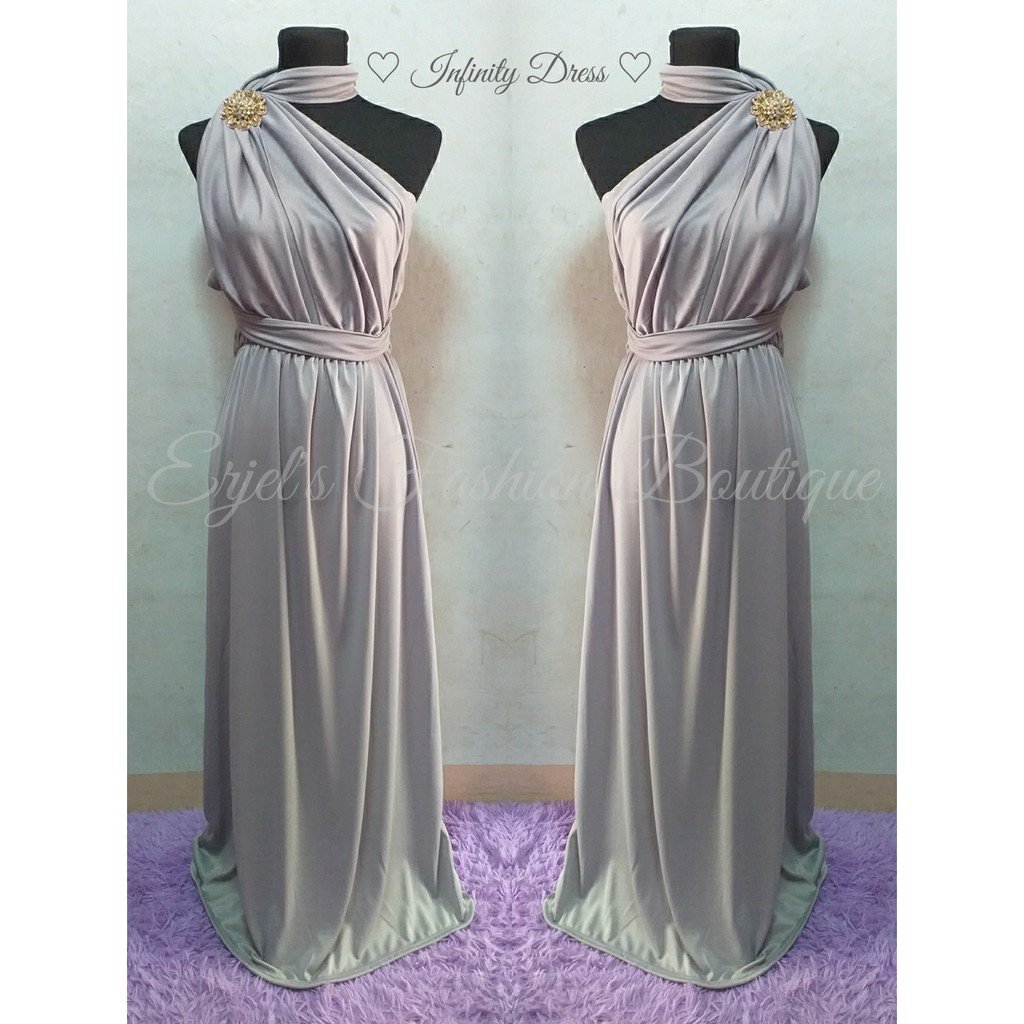 light gray infinity dress