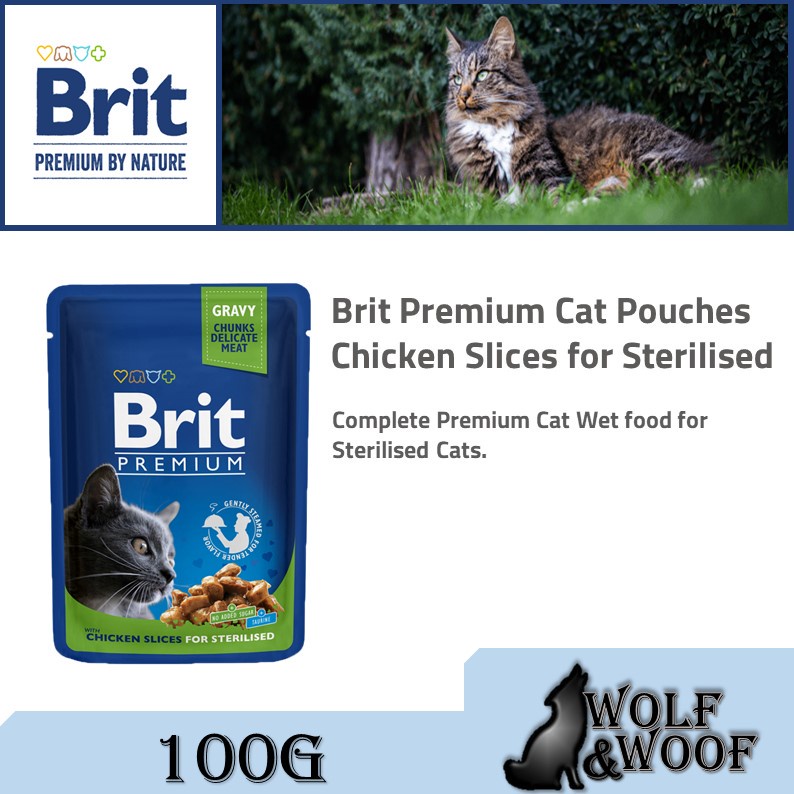 free shipping Brit Premium Cat Pouch 100g (Brit Pouch Chicken Slices, Salmon, Chicken Turkey, Cod #5