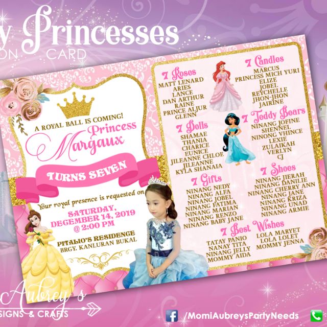 [37+] Invitation Card For 7th Birthday Girl Princess