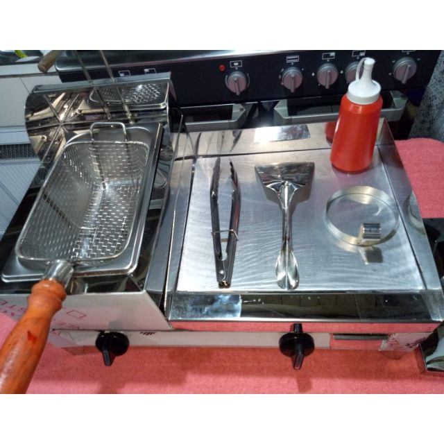 COD! Stainless Burger Griller with Deep Fryer 12x12 inches Shopee