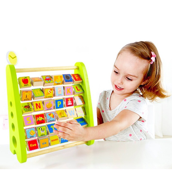 wooden letter abacus