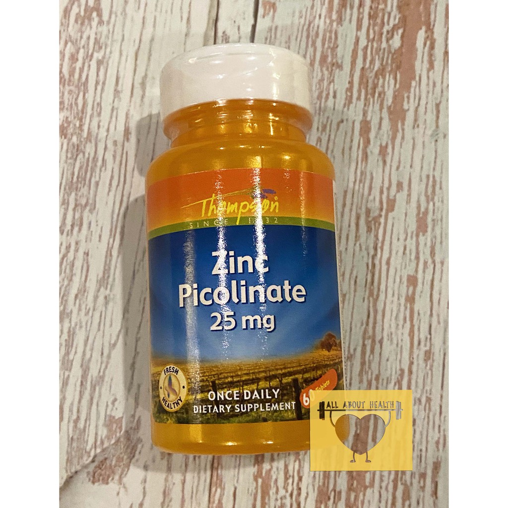 Zinc Picolinate 25mg Thompson 60 tablets Shopee Philippines