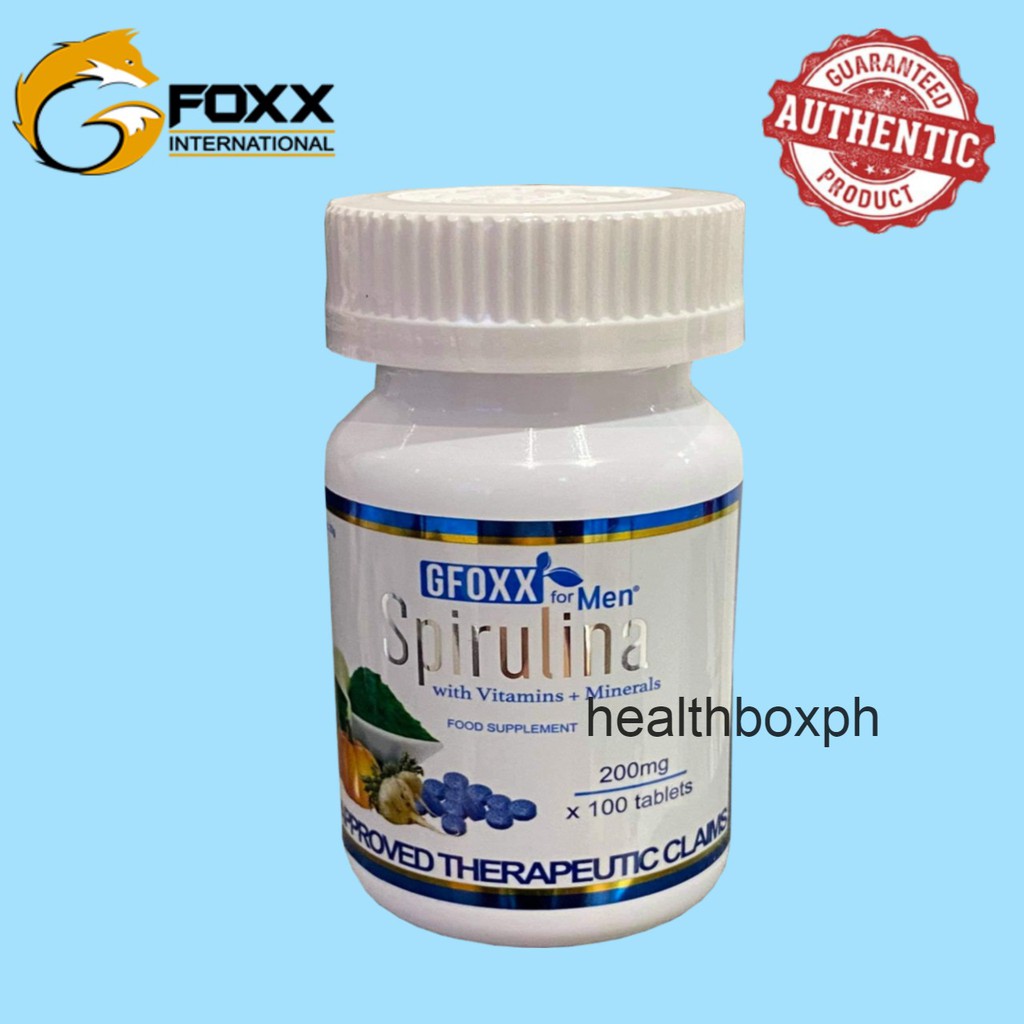 Authentic GFOXX SPIRULINA for Men (100 tablets) Shopee Philippines