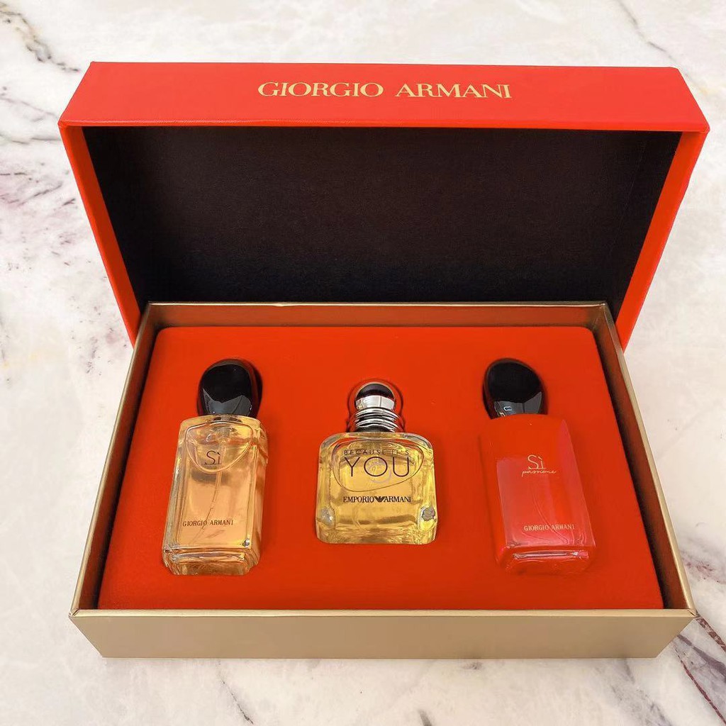 Giorgio Armani 3 in 1 for women perfume gift set 25mlX3 alentine's Day |  Shopee Philippines