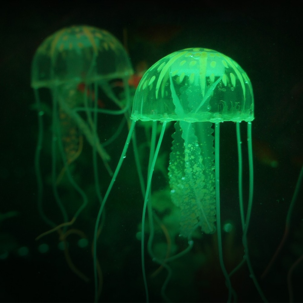 Glowing Luminous Artificial Jellyfish Aquarium Decor Fish Tank Ornament #7