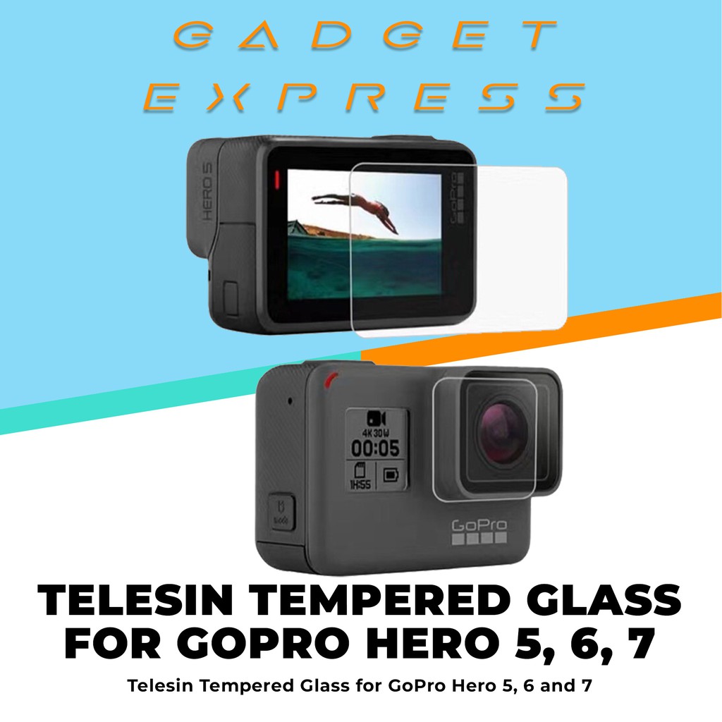 Telesin Tempered Glass For Gopro Hero 5 6 7 Shopee Philippines