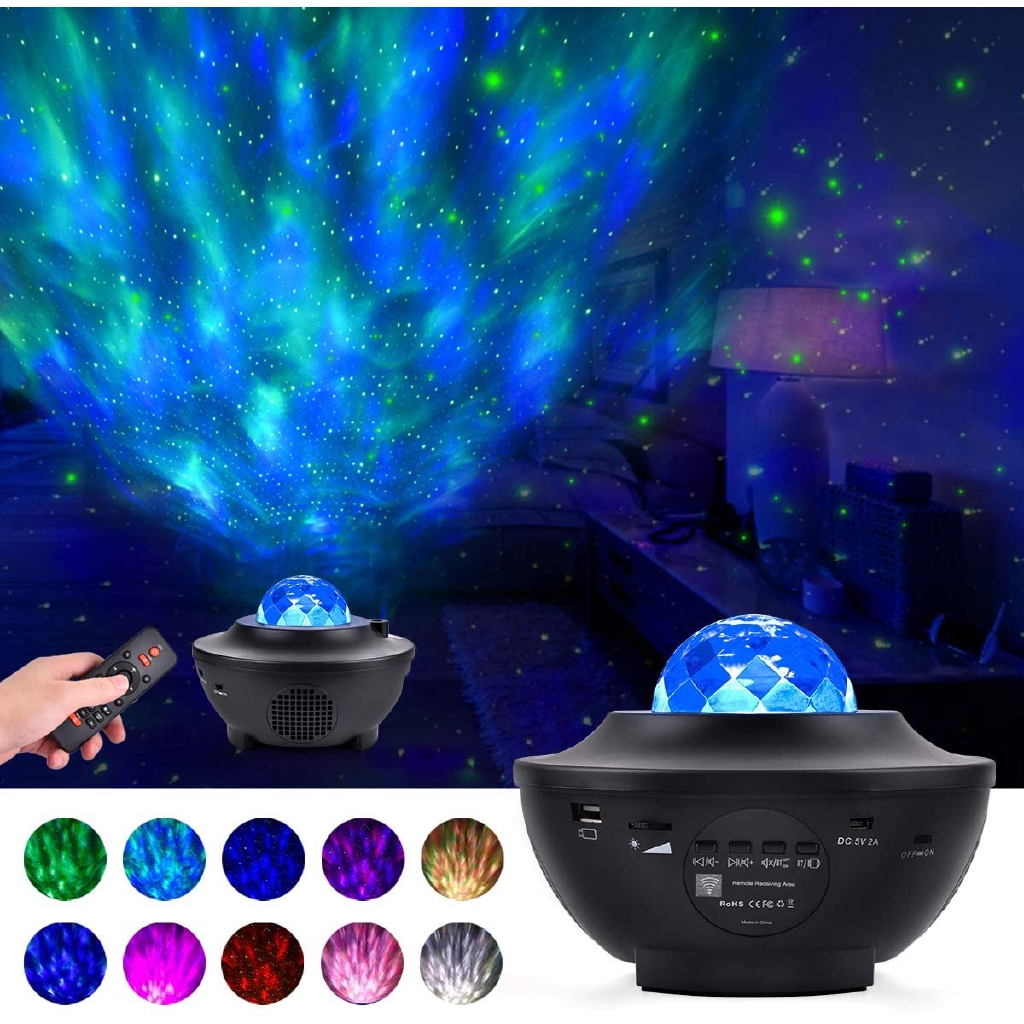 Night Light Star Projector Ocean Wave Projector 21 Lighting Modes LED