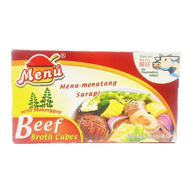 Menu Beef Broth Cubes with Malunggay 60g (10g x 6pcs) Shopee Philippines