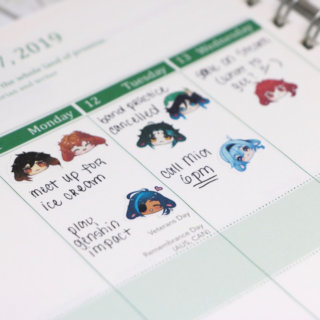 Papercraft Kaeya Alberich Diluc Ragnvindr Genshin Impact Planner