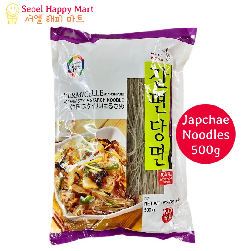 500g Japchae Korean Vermicelli Potato Starch Noodles Surasang Brand