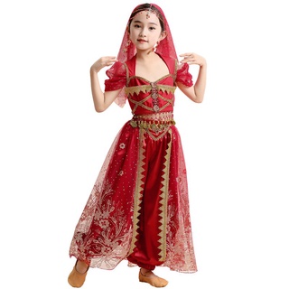 Children's Belly Dance New Jasmine Princess Costume Indian Aladdin Magic Lamp Girls' Performance #7