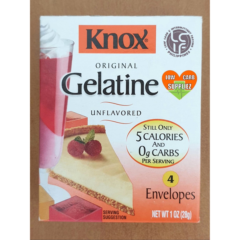 Knox Gelatine Unflavored 4 Envelope 28 Grams Keto Low Carb Lcif Shopee Philippines