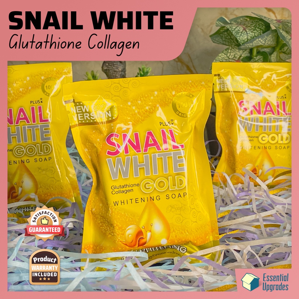 Snail White Whitening Gold Soap Thailand Glutathione Collagen Brightens