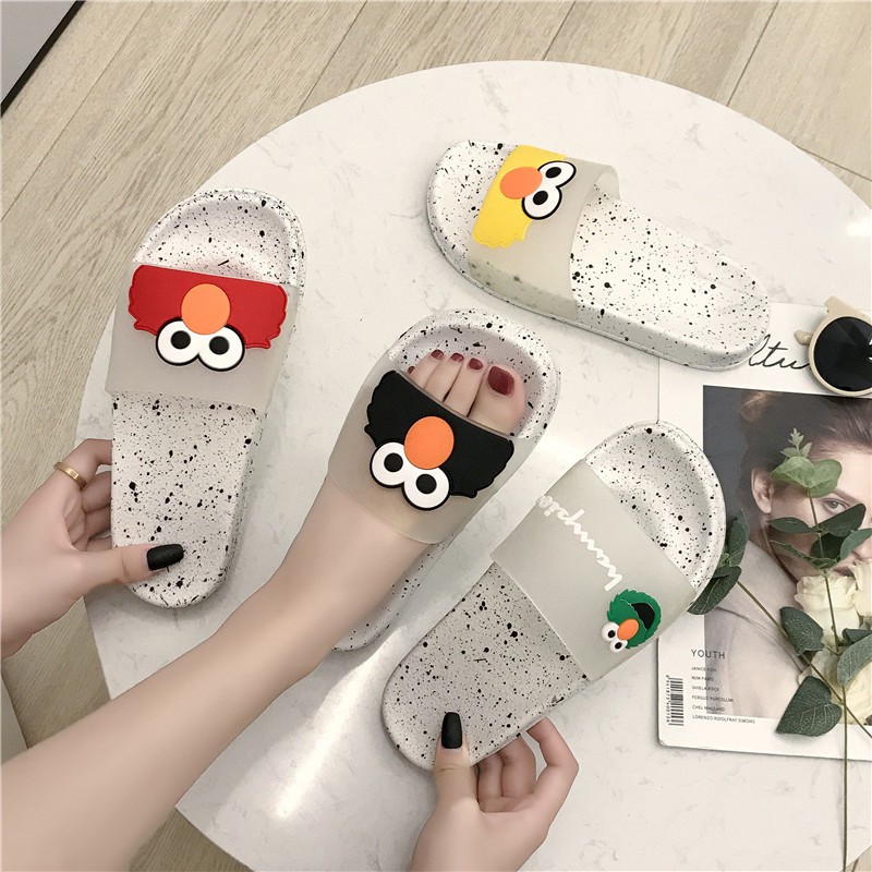 Sesame Street Elmo Animal Printed Outdoor Slide slippers For Ladies (Up 1 size) Shopee Philippines