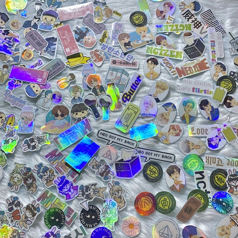 Holographic Kpop Sticker Tumbler aquaflask Phone Design Sticker