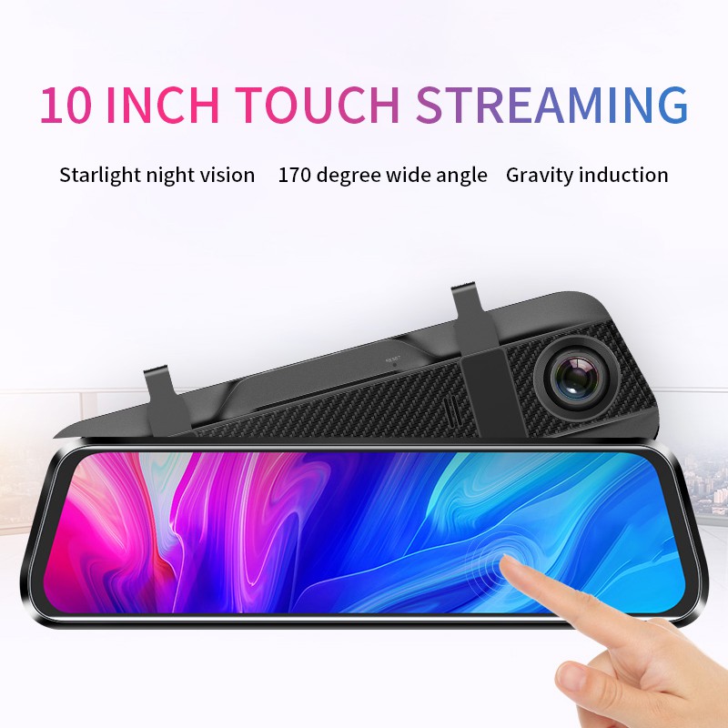 ODSCN LENOVO 9.66' Stream Media Dual Lens FHD 1080P Rearview Mirror