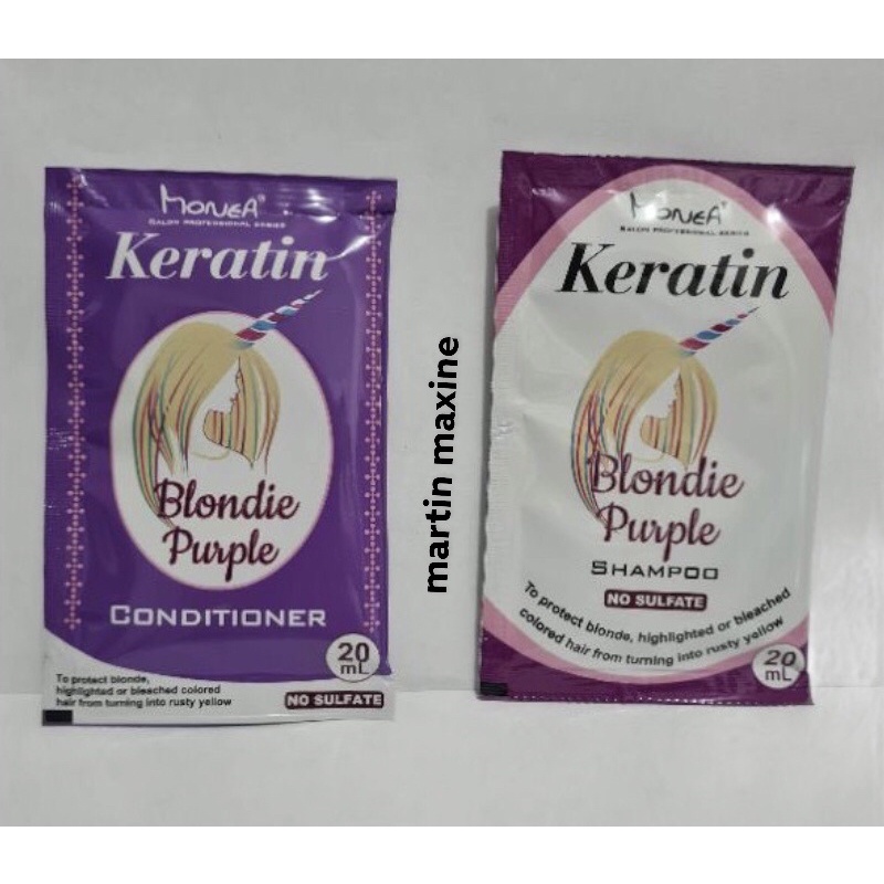 Monea keratin purple shampoo and conditioner sachet Shopee Philippines