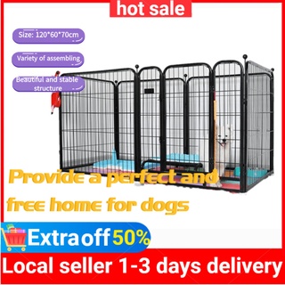 Adjustable Dog Cage Dog Fences Dog Playpen Size 60x70cm x 6 pcs Dog Kennel Pet Fence Pet Cage