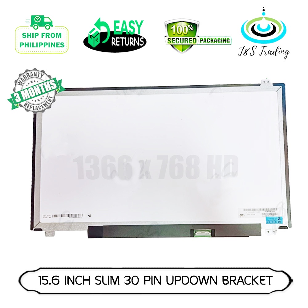 Slim Type 30 Pin Led Lcd Laptop Screen Replacement For 1366X768 HD ...