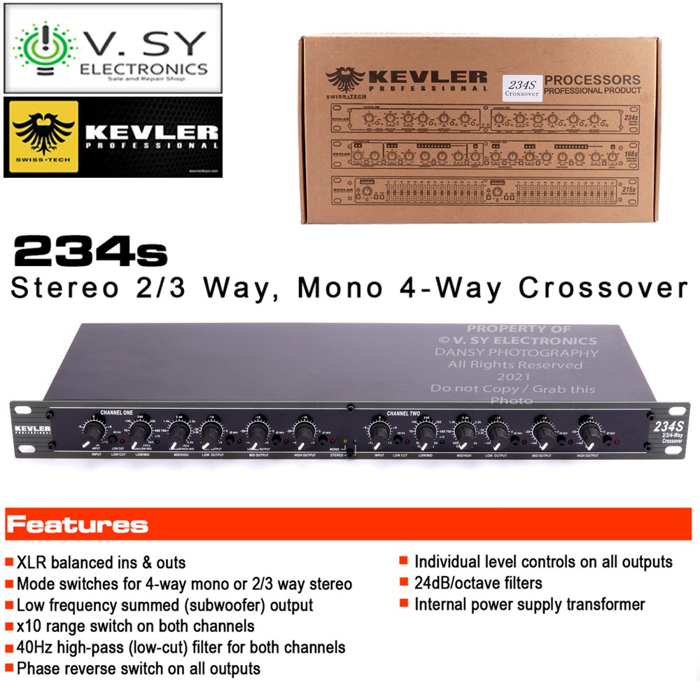 Original Kevler 234S Stereo 2 3 Way / Mono 4 Way Professional Audio